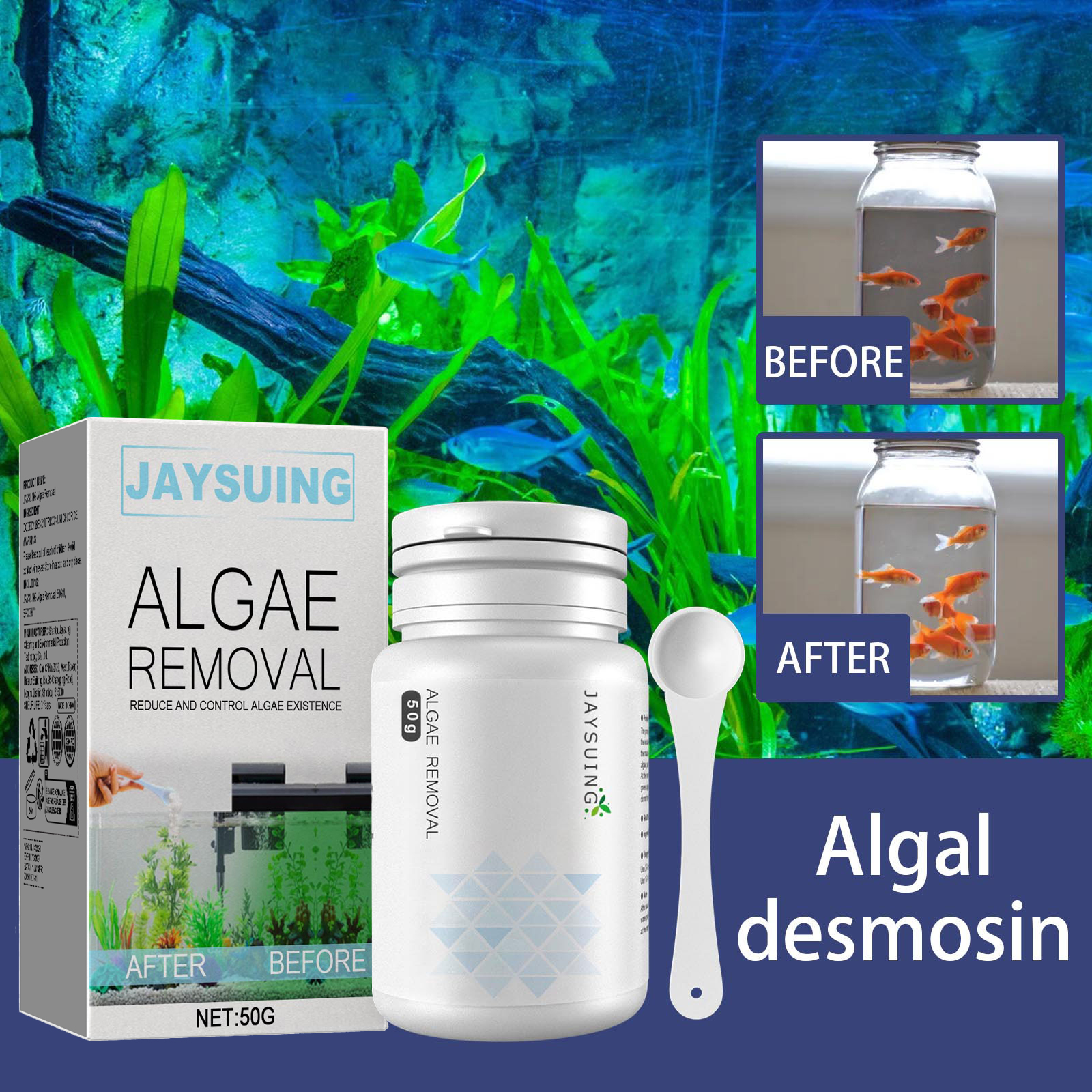 Aquarium Marine Plants - Algae and moss remover; green water