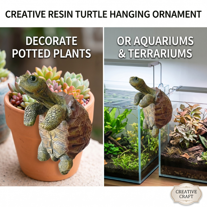 Marine Aquarium Tanks - Fishing Turtle Hanging Turtle Figurine for
