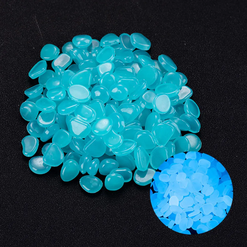 Marine Aquarium Tanks - 100Pcs Pebbles Glow In The Dark