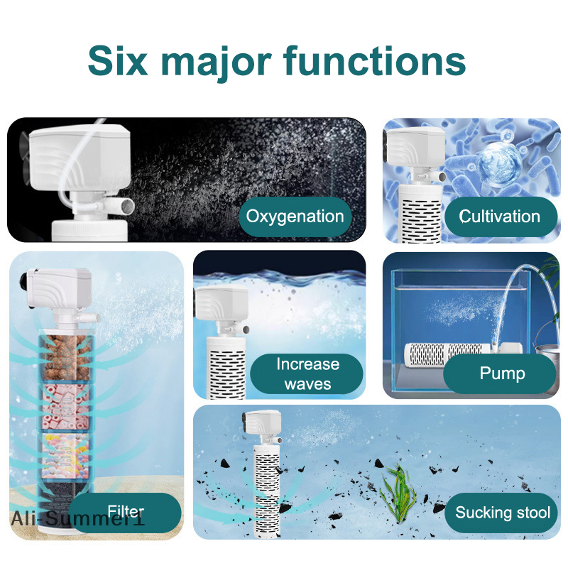 【E】3 In 1 Aquarium Filter Pump - Marine Aquarium Wave Maker avis et prix