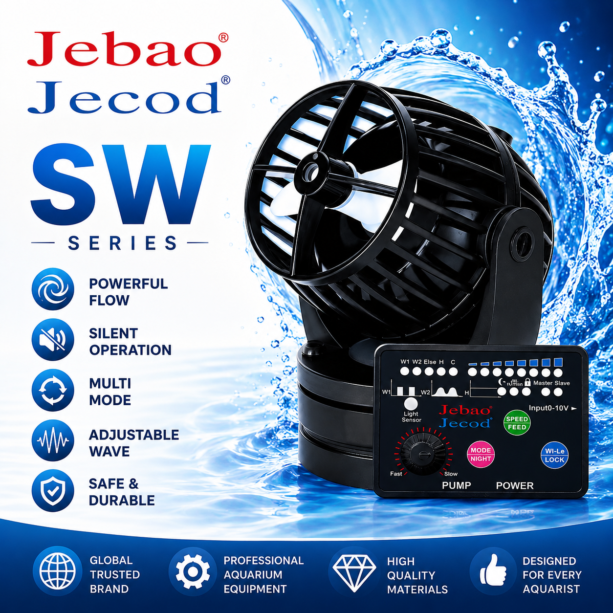 Jebao Jecod SW-2 SW-4 SW-8 SW- - Marine Aquarium Wave Maker avis et prix